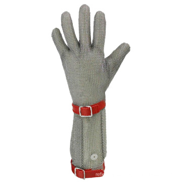 Long -manguero TPE Belt CE LFGB aprobado 304L Guantes de acero inoxidable Guantes de carnicero Guantes de matanza de metal